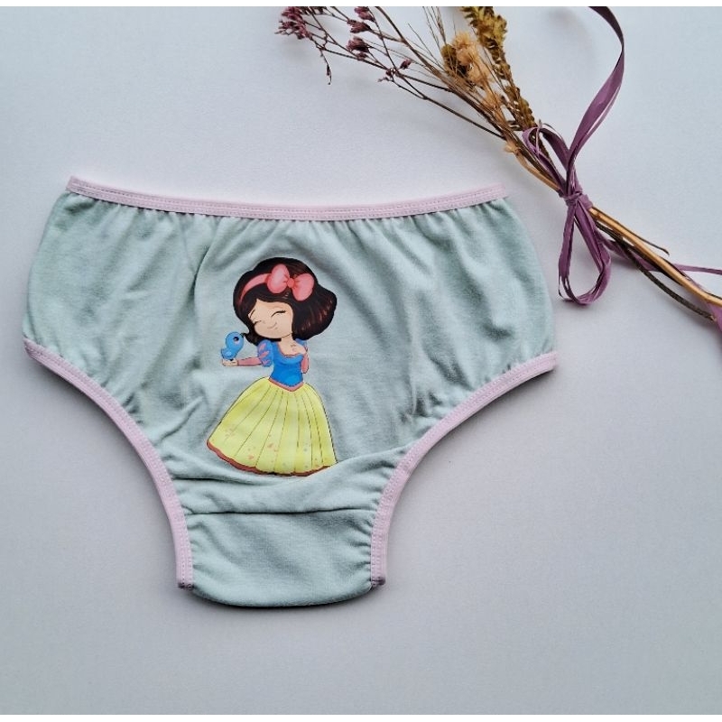 Kit 5 Calcinhas Menina Infantil 100% Algodão Antialérgica Premium Respirável Confortável Estampas Fofas