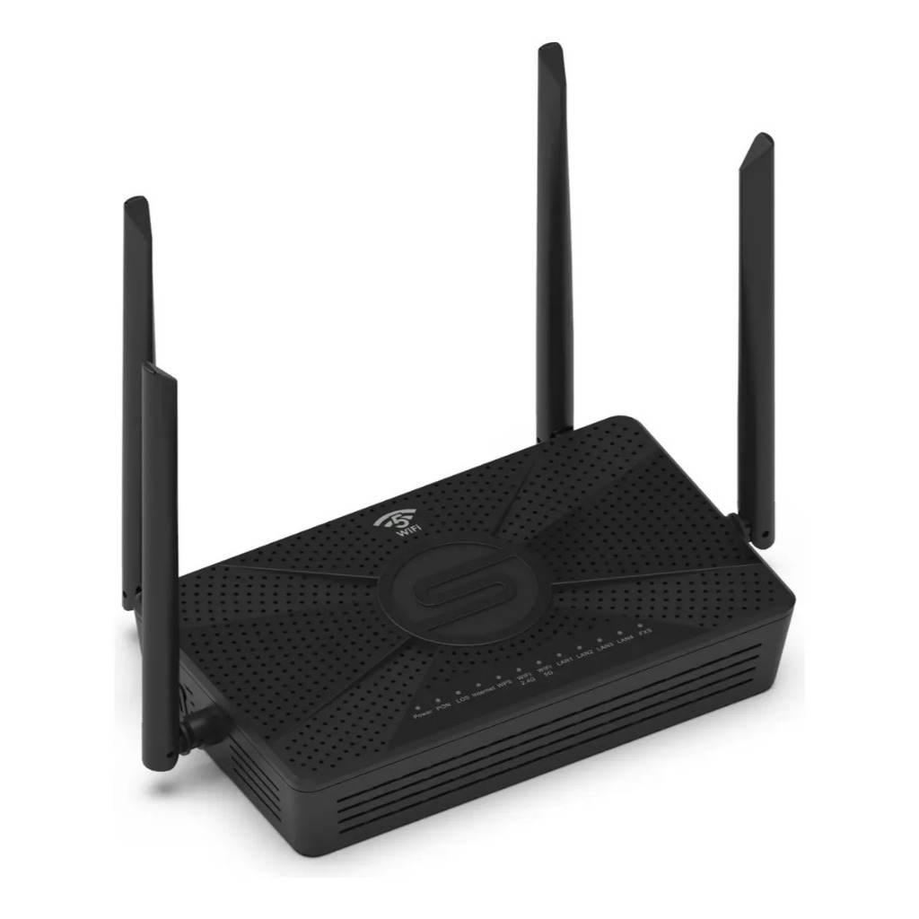 ONT XPON Dual Band AC1200 Wi-Fi 5 SH1040WF 4 Portas Gigabit GPON EPON Roteador Fibra Óptica