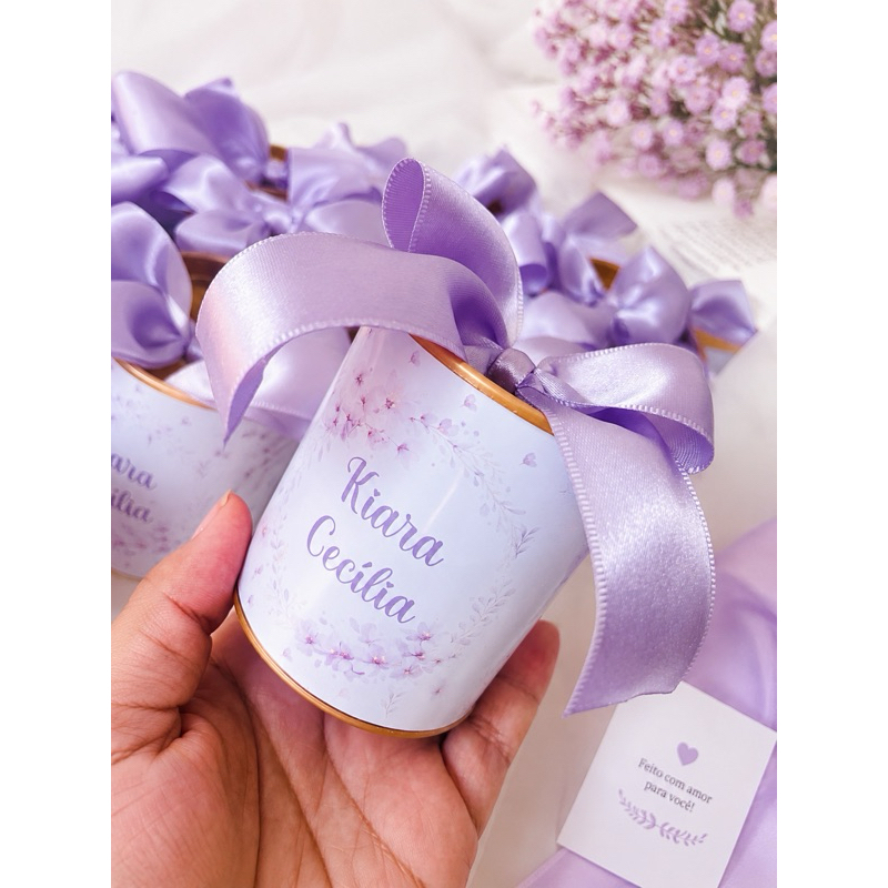 Tubolata Personalizada 6x7 Jardim Encantado Borboleta |Lembrancinha Festa Infantil,Maternidade,Chá de Bebê e Aniversário