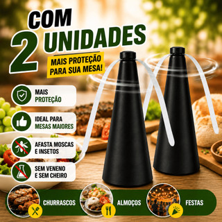 Kits Ventilador Repelente Espanta Moscas Inseto Mosquito Portátil Para Área Externa Acampamento Mesa