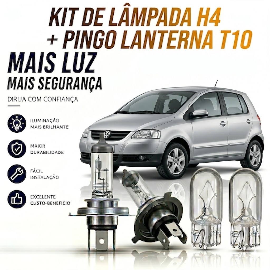 Lâmpada farol BAIXO / ALTO + LANTERNA FOX 2003 ATÉ 2009