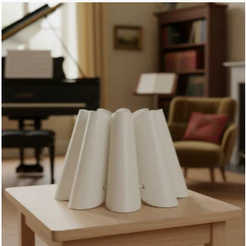 Cupula para abajur luminaria Pétala 16x16x25cm tecido acetato Soquete Nacional Cor Branco