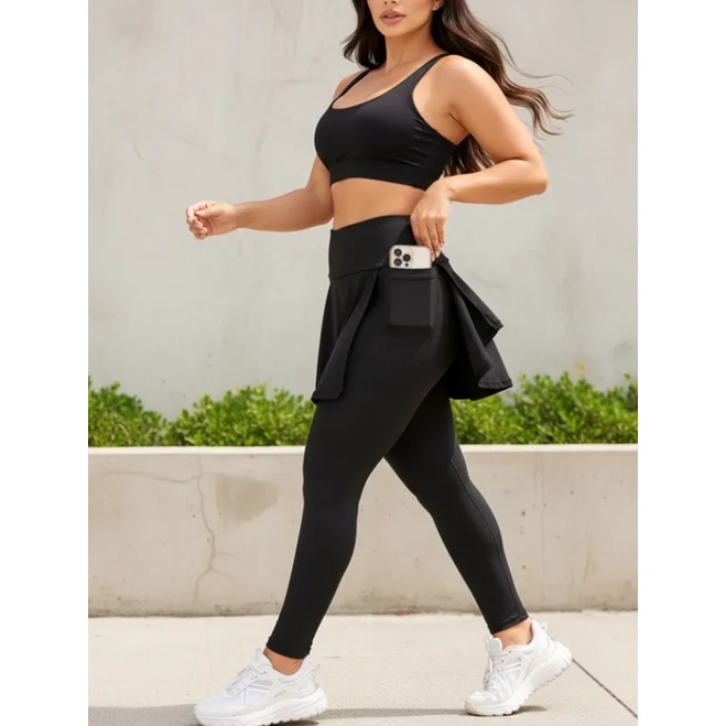 Leg Saia Legging Academia Evangélica Feminina Confortável