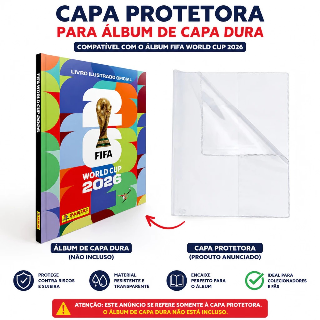 Capa Protetora Álbum Copa do Mundo 2026 - CAPA DURA