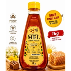 Mel de abelha florada silvestre 1kg Direto do Pequeno Produtor Rural