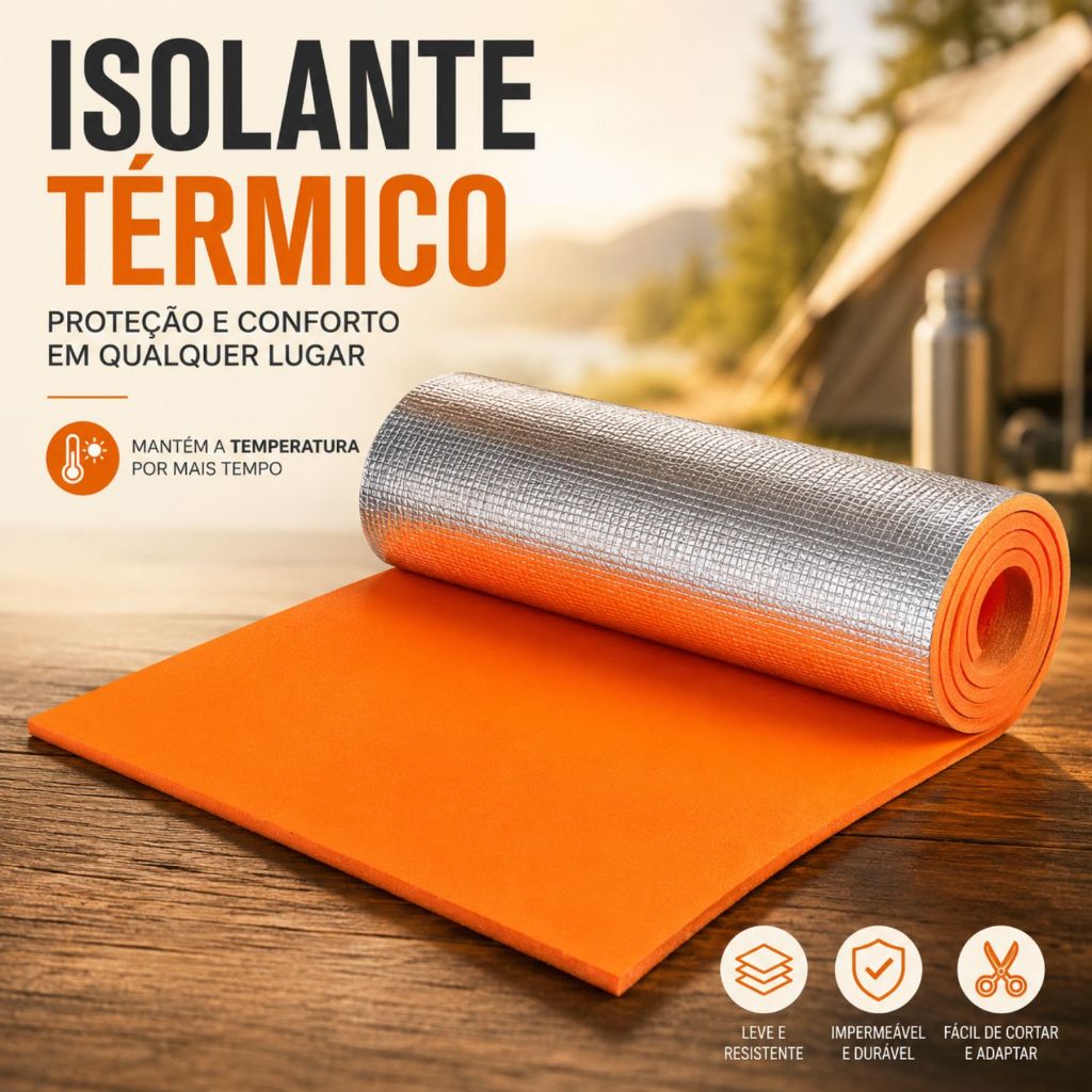 Isolante Térmico Camping Eva Aluminizado 180x50cm