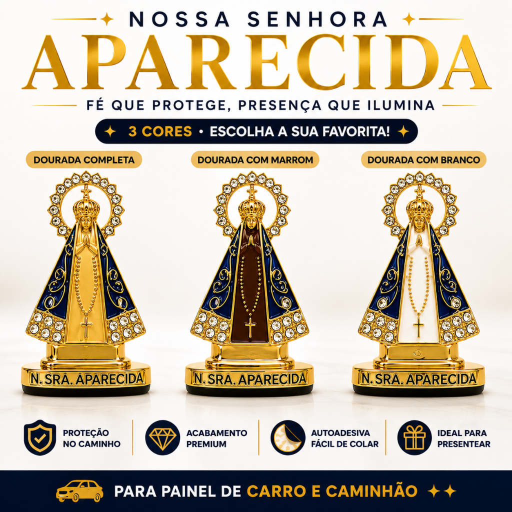 Santinha Nossa Senhora Aparecida Painel Carro Caminhão Autoadesiva Decoração