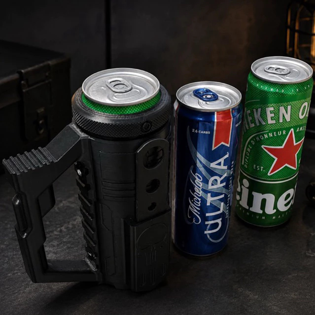 Porta Garrafa long neck e Lata 350ml slim 3D - Tático 3 em 1 com Abridor| Suporte Estilo Militar Resistente /Não térmico — imagem 2 de 2