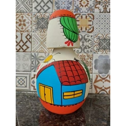 MORINGAS DE BARRO DECORADAS ARTESANALMENTE À MÃO, COM COPO, AGUA FRESQUINHA O TEMPO TODO