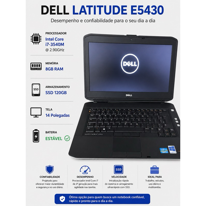 Notebook Usado Dual core,  Intel core i3,i5,i7