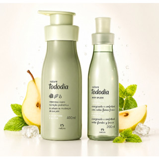 Natura Todo Dia Flor de Pera e Melissa Body Splash 200ml, Hidratante desodorante corporal 400ml
