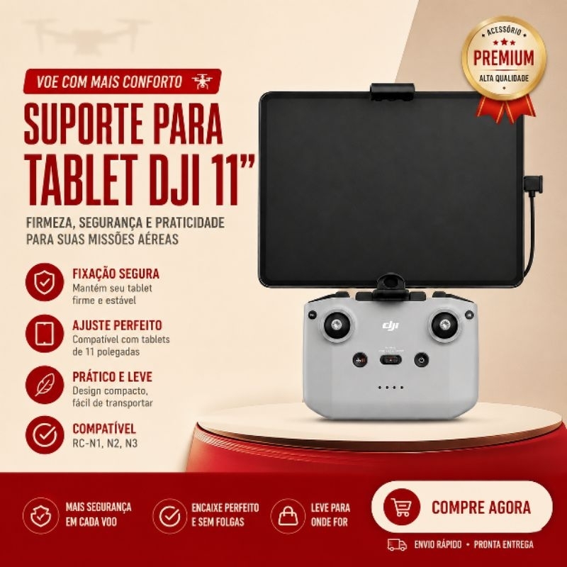 suporte tablet iPad 10 11 polegadas abertura mínima 16cm para controle rcn1 rcn2 rcn3 drone dji abs
