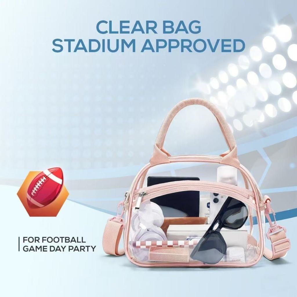 Bolsa Crossbody Transparente NRAOA , De Ombro Com Zíper De Grande Capacidade Armazenamento De PVC À Prova D'água