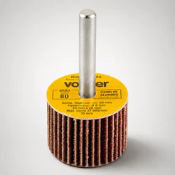 Roda de Lixa 25 x 20 mm com Haste para Micro Retífica Grãos 80 100 120 e 220 Vonder