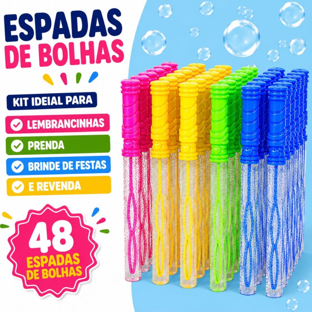 48/24/12 Bolha De Sabão Para Festa Lembracinha De Aniversário Infantil Prenda Bolinhas de Sabão — imagem 2 de 2
