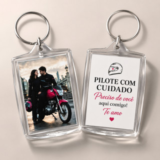 Chaveiro personalizado com foto casal - Envio 24 Hrs