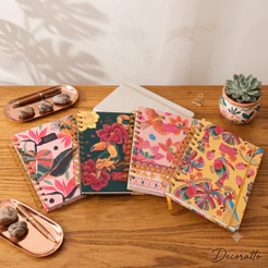 Agenda 2027 Capa Dura Coleção Estampas Floral Tropical com Glitter 336 Páginas