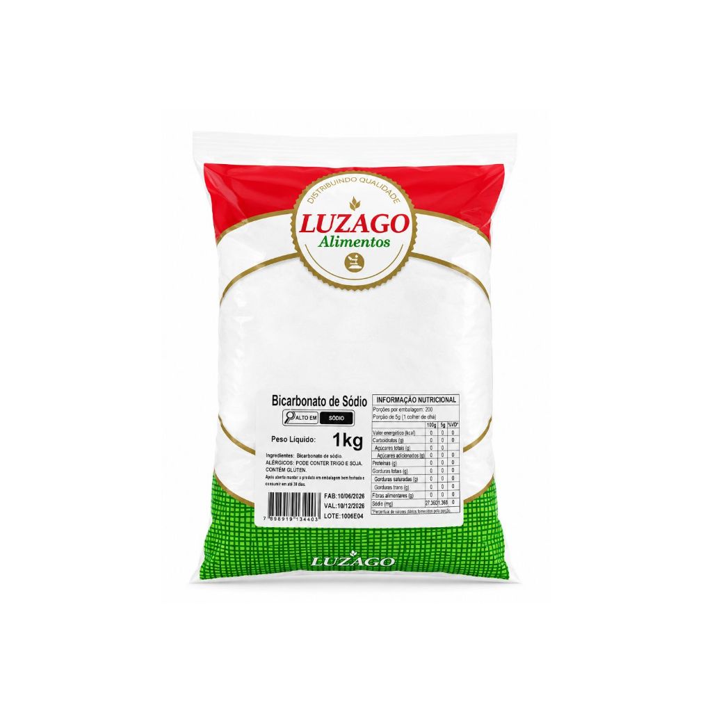 BICARBONATO DE SÓDIO ORIGINAL 100% PURO 1kg - MULTIUSO