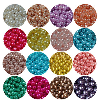 Pérolas  4MM até 600 peças 4MM cores diversas p/ bijuterias, colar, pulseira, brincos