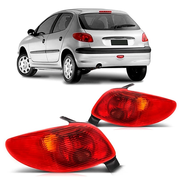 Par Lanterna Peugeot 206 2005 a 2010 sinaleira Traseira pisca ambar novo otimo custo beneficio