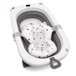 Banheira De Bebe Dobrável Portátil Com Termômetro Digital 40 Litros Infantil