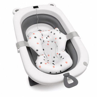 Banheira De Bebe Dobrável Portátil Com Termômetro Digital 40 Litros Infantil
