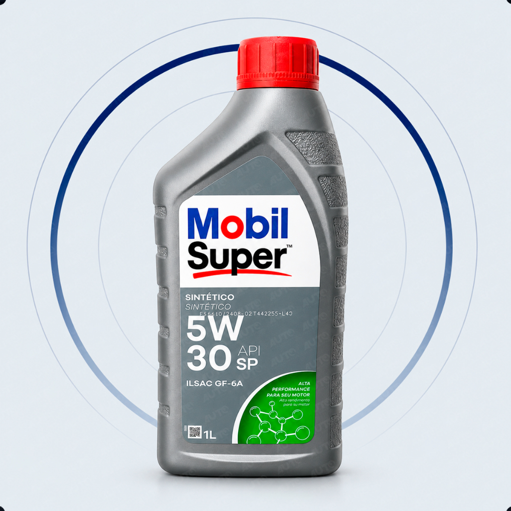Óleo Mobil Super 5W30 API SP Sintético 1L Motor Carro Flex Gasolina Etanol