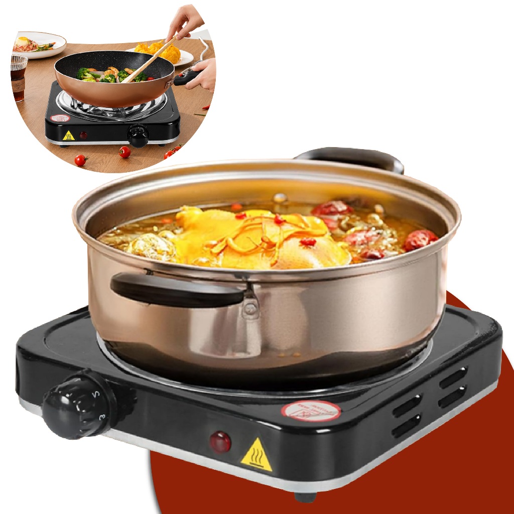 Fogão Elétrico Cooktop 1 Boca 1000w Camping Portátil De Mesa Tamanho Compacto Esquenta Rápido Linha Premium