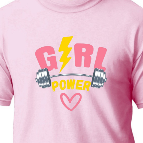 Camiseta 100%Algodão Basic T-shirt Unissex Mulher Power Poderosa Academia Musculação Crossfit Fitness