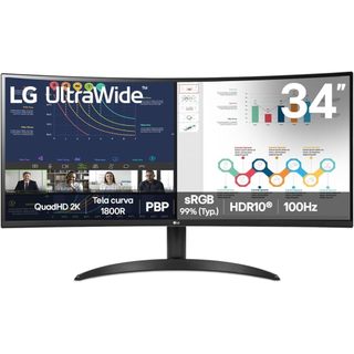 Monitor LG UltraWide Curvo 34" QuadHD 2K 100Hz