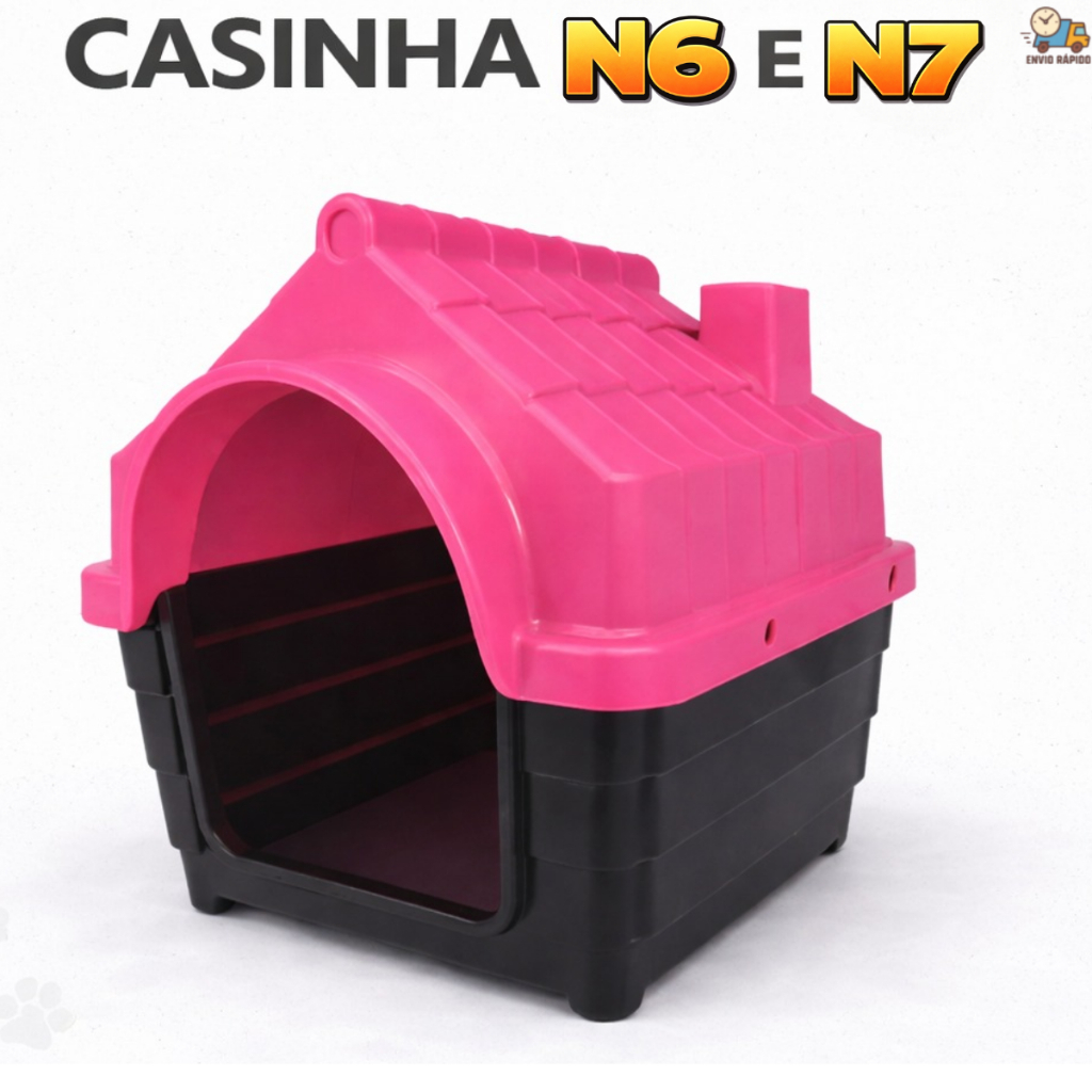Casinha N6 e N7 Cachorro Pequeno/Médios Casa  Pet Com Proteção Raios UV | ENVIO RÁPIDO