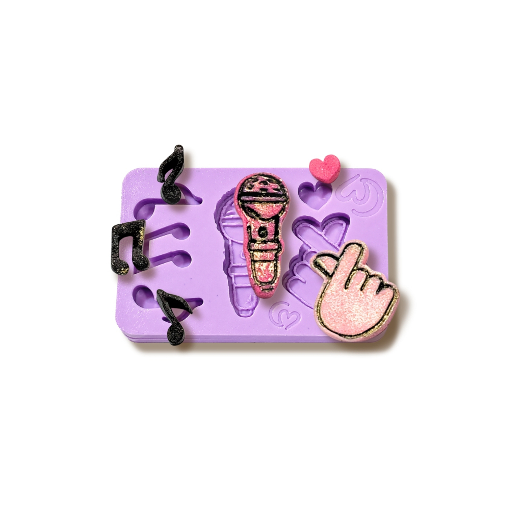 F1967 MOLDE DE SILICONE KPOP CONFEITARIA BISCUIT