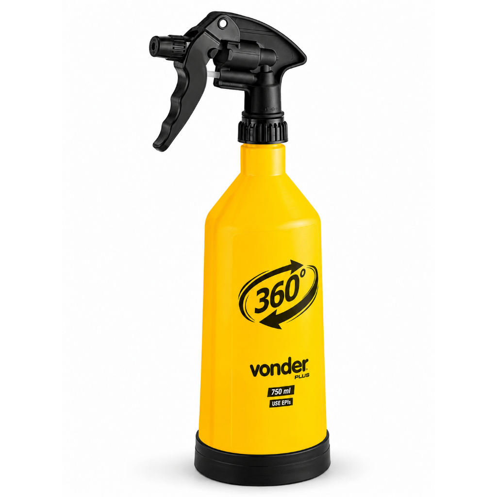 Pulverizador Manual 360° 750ml para Limpeza e Estética Automotiva com Bico Regulável Vonder