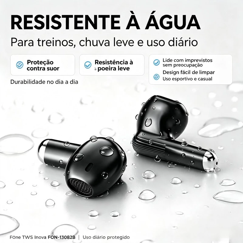 Fone de Ouvido Sem Fio Bluetooth 6.0 TWS 9D com Microfone — foto 7