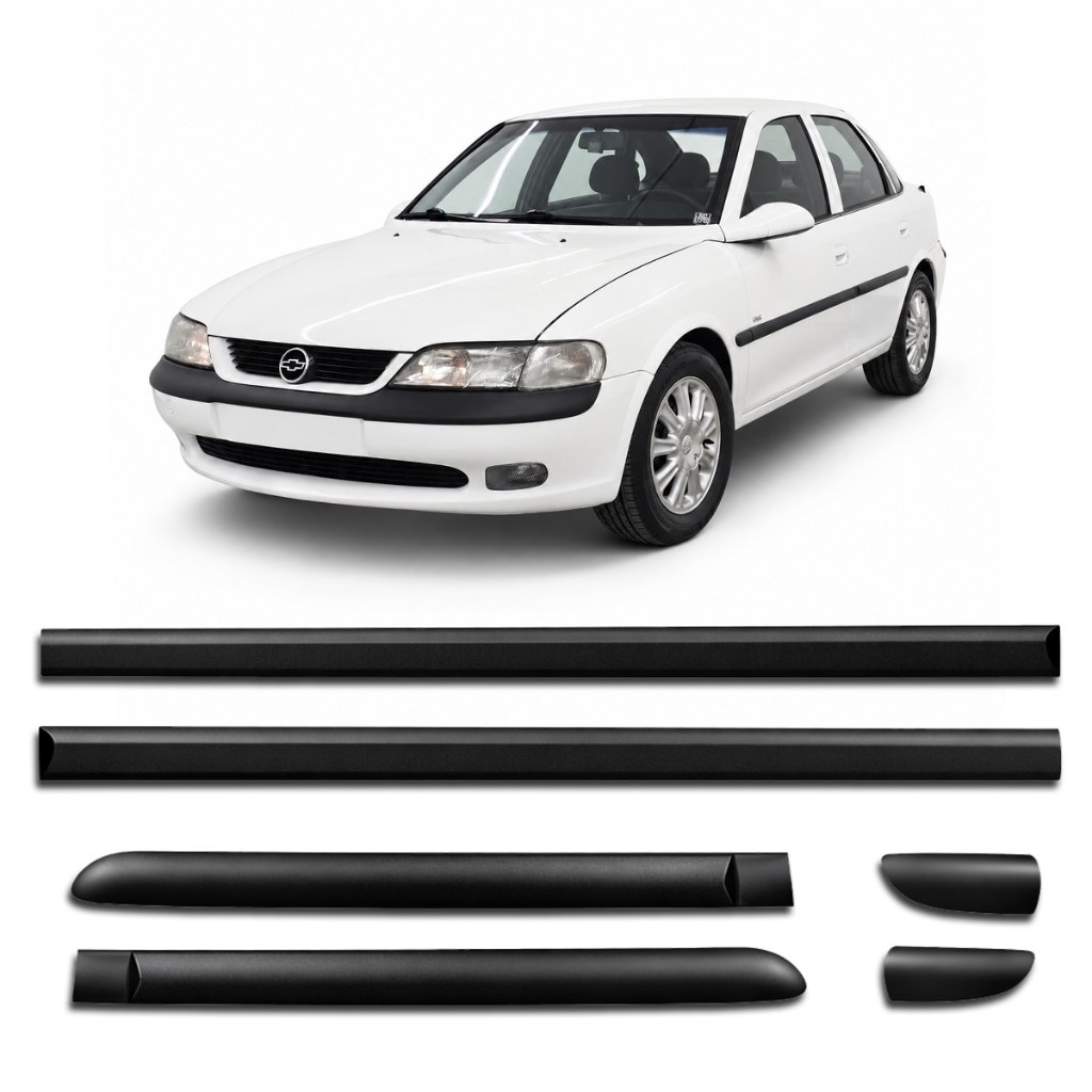 Jogo Friso Lateral Vectra 1996 a 1999 Preto