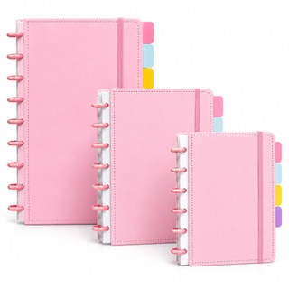 Caderno Inteligente A6 A5 B5 A4  Preto Planner Diário Refil Destacável Discos Removíveis Estudo Capa