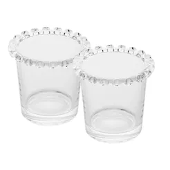 Porta Talher Corações Cristal 8,5cm Lyor