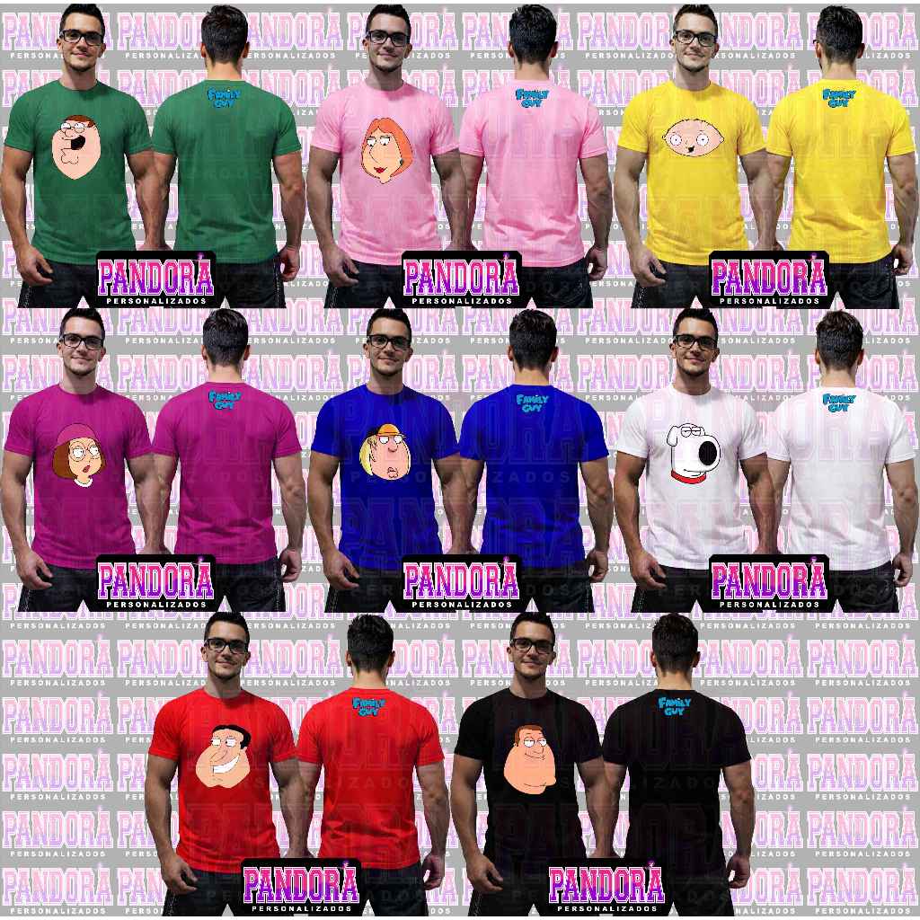 Camiseta Família da Pesada personagens animados e divertidos em tamanho infantil e adulto