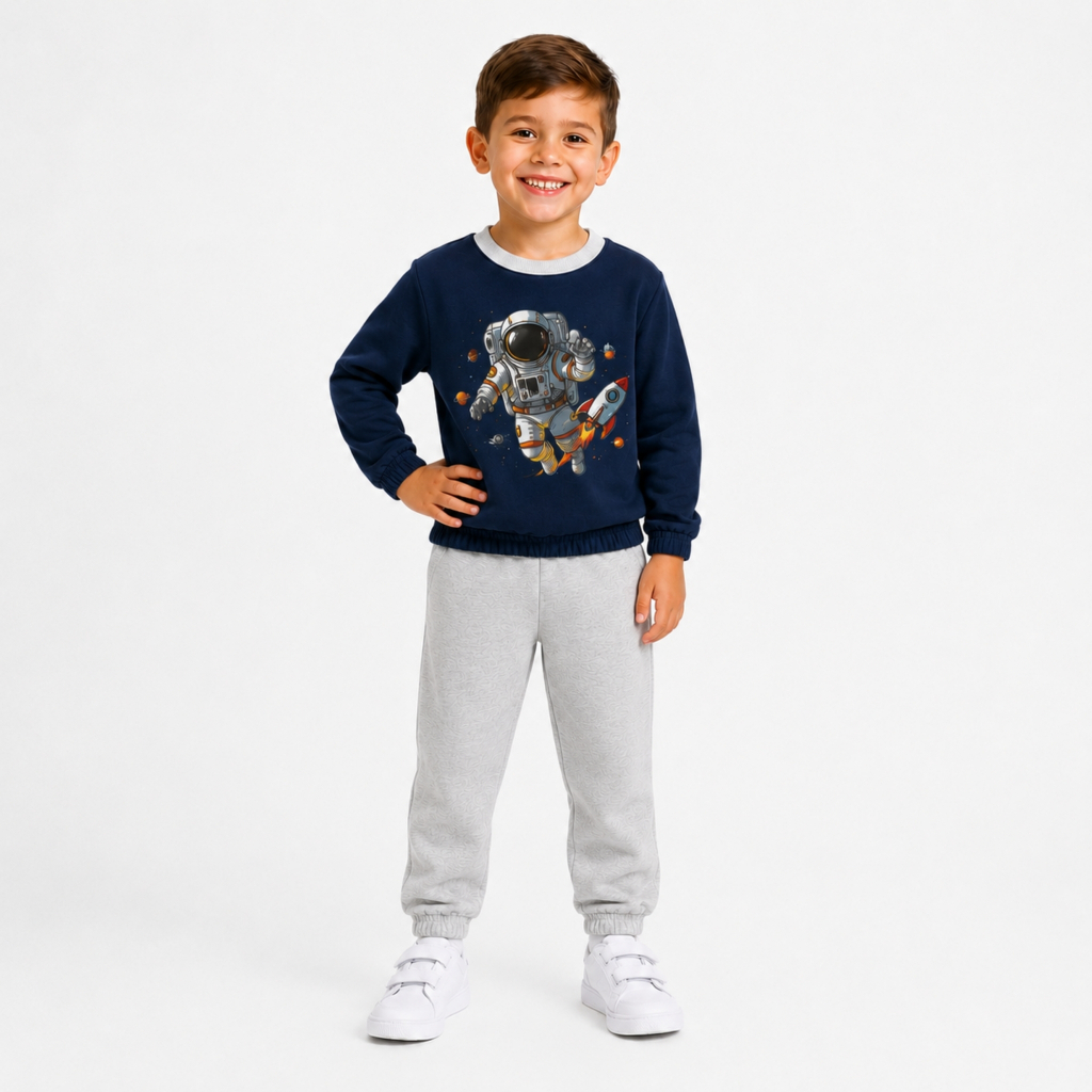 Conjunto Sortido Moletom Infatil Peluciado Masculino/Menino Elastico Na Manga e Na Barra Quentinho Inverno