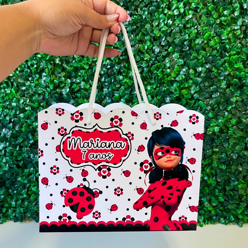 Sacolinha  Nuvem Personalizada LADY BUG  | Lembrancinha Festa Infantil Aniversário