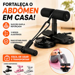 Aparelho Abdominal com Ventosa para Abdômen Definido Treino em Casa Fitness Ajustável