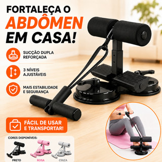 Aparelho Abdominal com Ventosa para Abdômen Definido Treino em Casa Fitness Ajustável