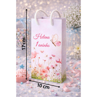 KIT sacolinha personalizada jardim das borboletas