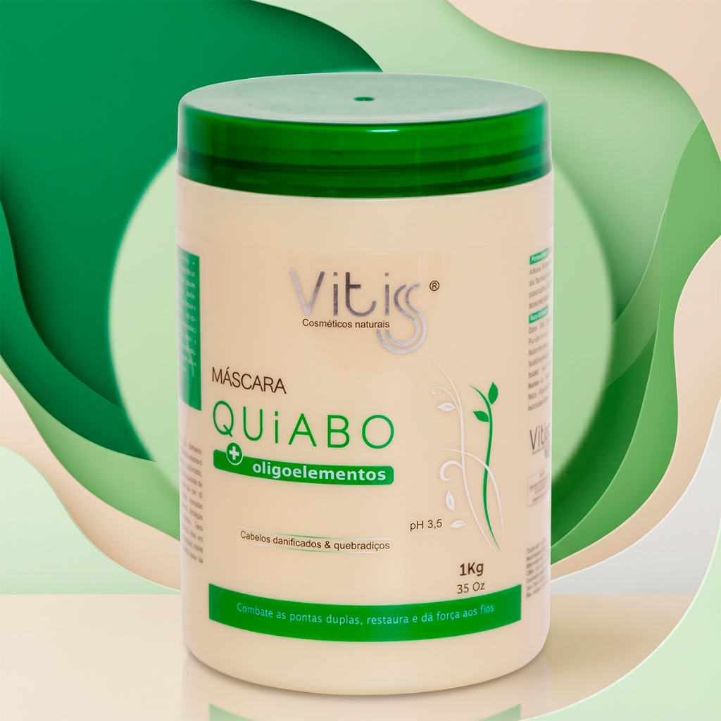 Mascara Quiabo Vitiss Cabelo Sedoso Brilho Intenso Resultado de Salão Em Casa