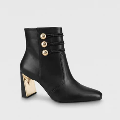 Bota Feminina Ramarim Cano Curto Salto Bloco Geométrico Original