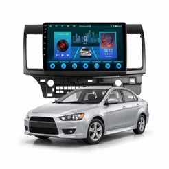 Multimídia Lancer 2009 2022 2 RAM 64Gb Carplay Android Gps Bluetooth 10 Polegadas