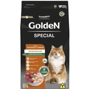 Ração Golden Special para Gatos Adultos Sabor Frango e Carne 10,1 kg