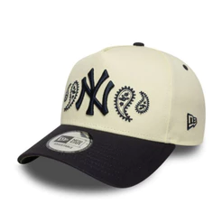 BONÉ NEW ERA 9FORTY A-FRAME SNAPBACK NEW YORK YANKEES MLB OFF WHITE - AJUSTÁVEL | ORIGINAL