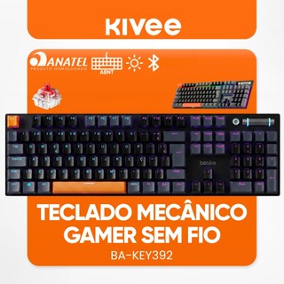 Kivee X Basike Teclado Mecânico Switch Vermelho Estrutura em Alumínio Software programável KEY392