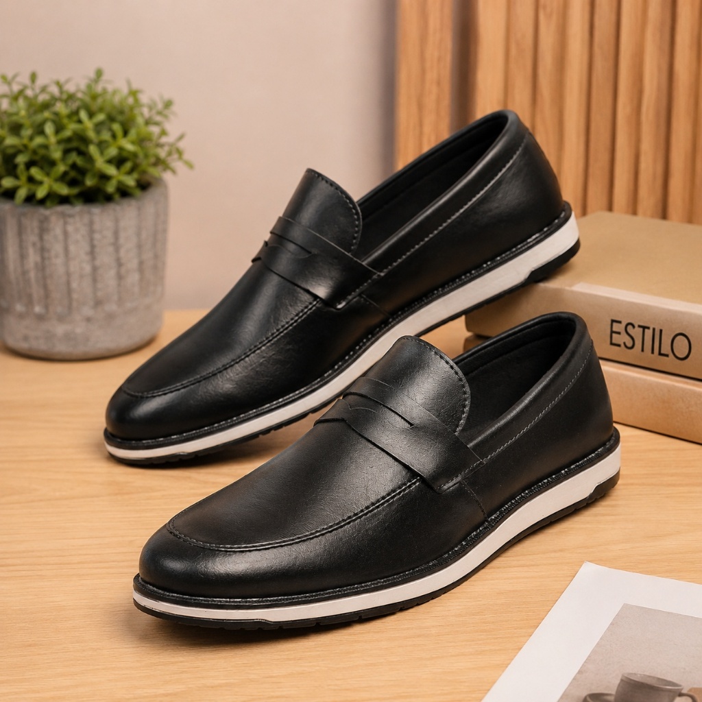 Sapato Social Mocassim Estiloso Casual Moderno Conforto - Oferta!